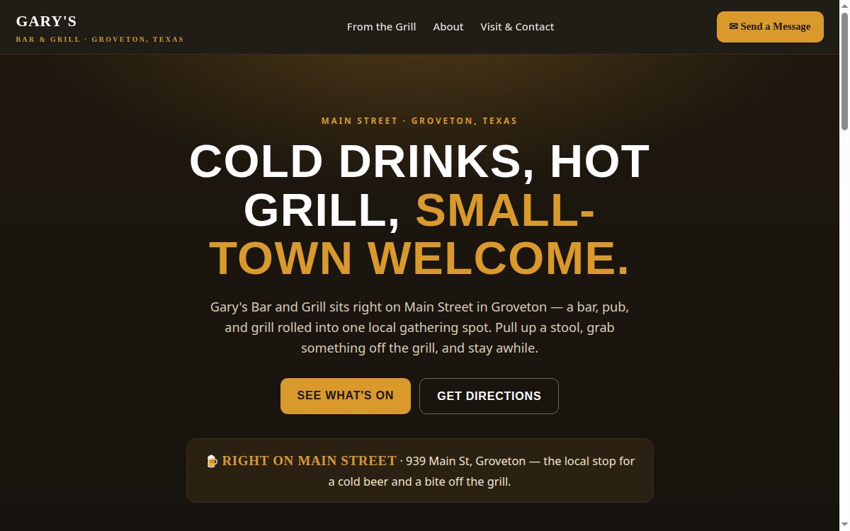 Gary's Bar and Grill demo preview