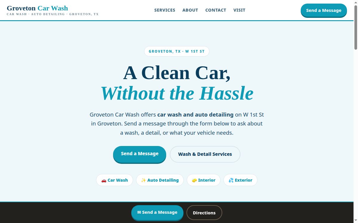 Groveton Car Wash demo preview