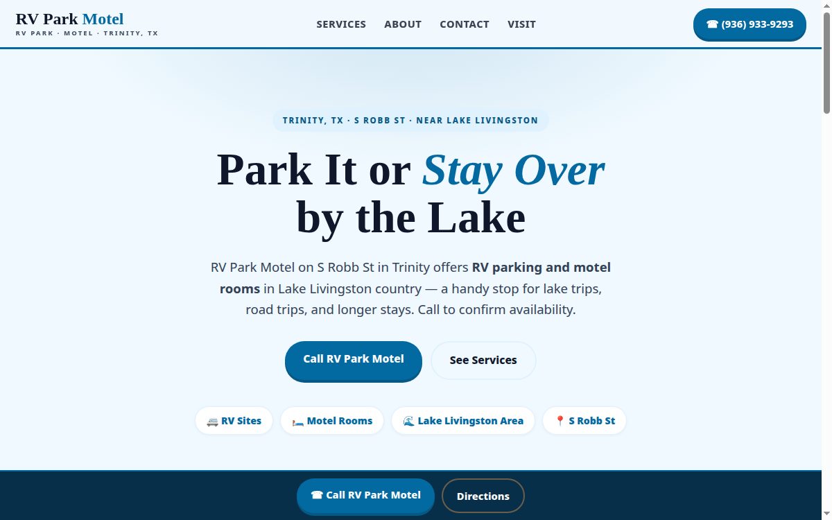 RV Park Motel demo preview