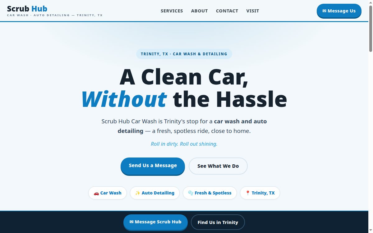 Scrub Hub Car Wash demo preview